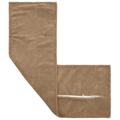 vidaXL Cushion with Pillow HOUTEN 2 pcs Taupe Microfiber Fleece