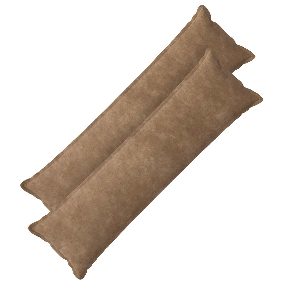 vidaXL Cushion with Pillow HOUTEN 2 pcs Taupe Microfiber Fleece
