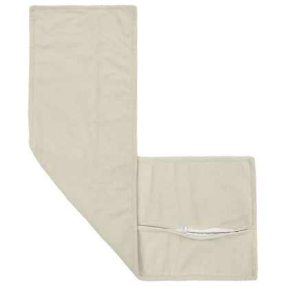 vidaXL Cushion with Pillow HOUTEN 2 pcs Cream Microfiber Fleece
