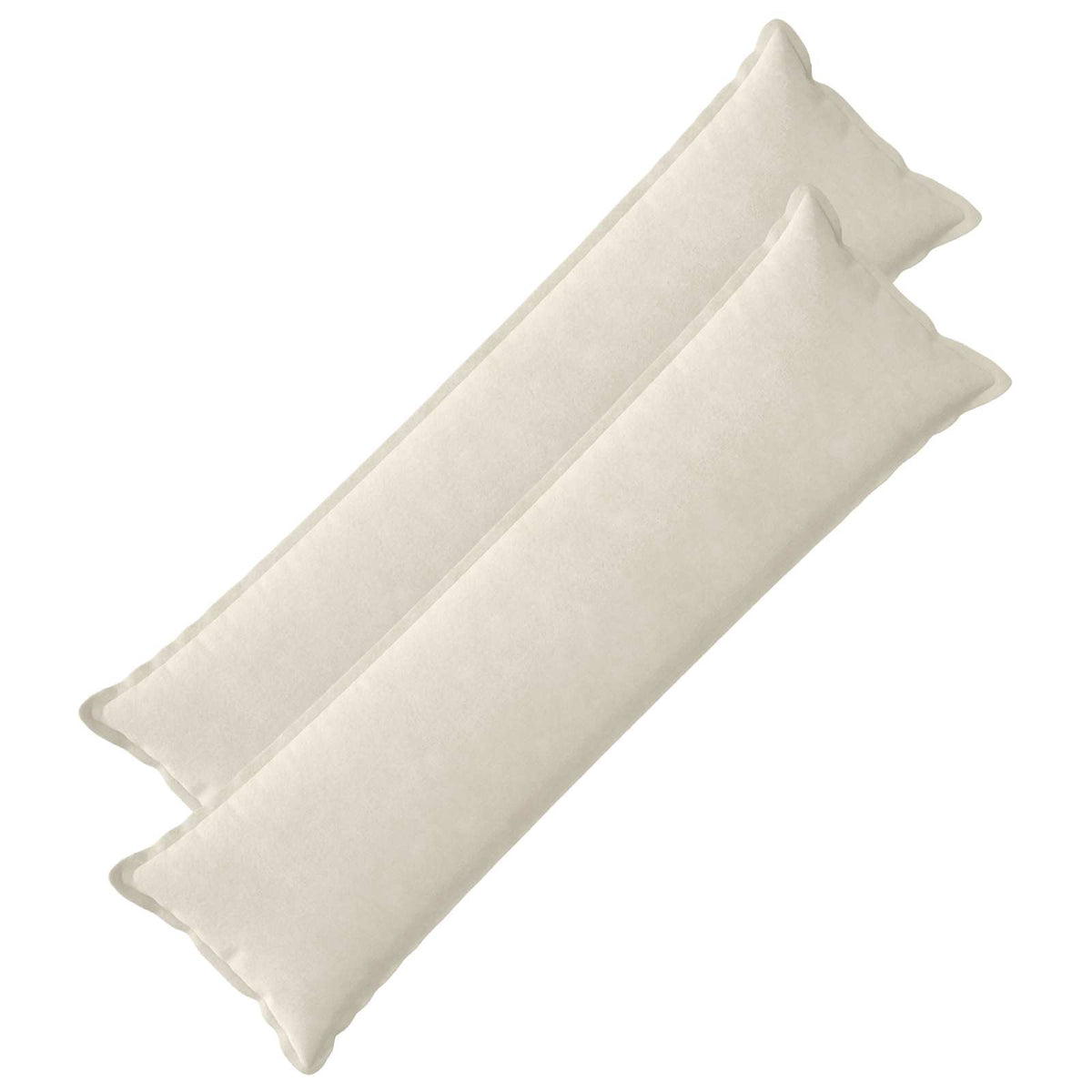 vidaXL Cushion with Pillow HOUTEN 2 pcs Cream Microfiber Fleece
