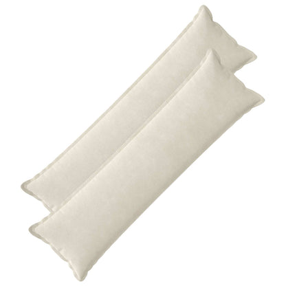vidaXL Cushion with Pillow HOUTEN 2 pcs Cream Microfiber Fleece