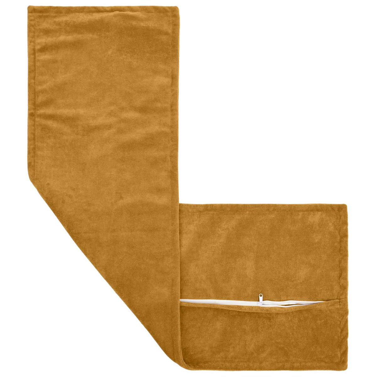 vidaXL Cushion with Pillow HOUTEN Yellow 40 x 145 cm Microfiber Fleece