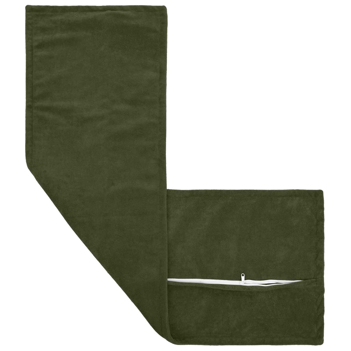 vidaXL Cushion with Pillow HOUTEN Green 40 x 145 cm Microfiber Fleece