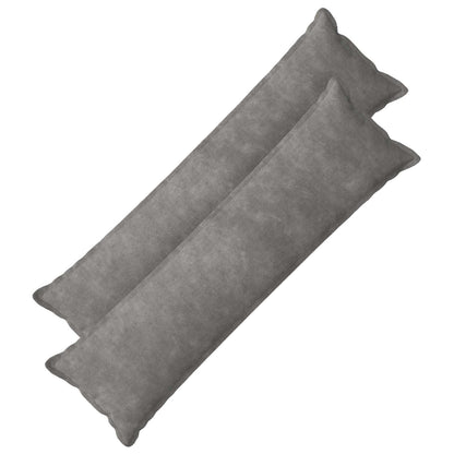 vidaXL Cushion with Pillow HOUTEN 2 pcs Light Grey Microfiber Fleece