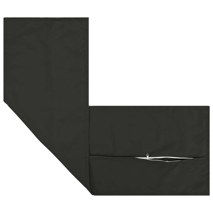 vidaXL Cushion with Pillow HOUTEN 2 pcs Black Polyester
