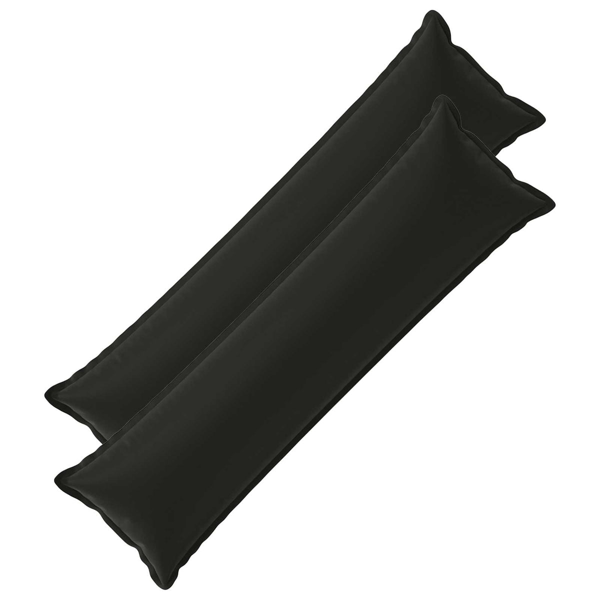 vidaXL Cushion with Pillow HOUTEN 2 pcs Black Polyester