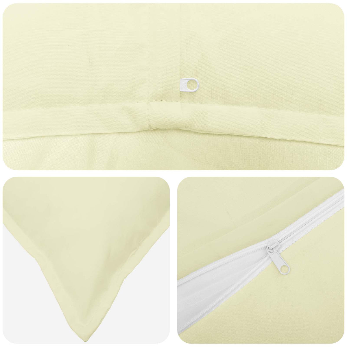 vidaXL Cushion with Pillow HOUTEN Cream 40 x 145 cm Polyester