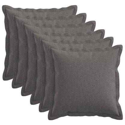 vidaXL Cushion with Pillow HOUTEN 6 pcs Light Grey Faux Linen