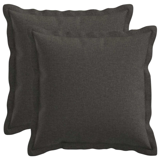 vidaXL Cushion with Pillow HOUTEN 2 pcs Dark Grey Faux Linen