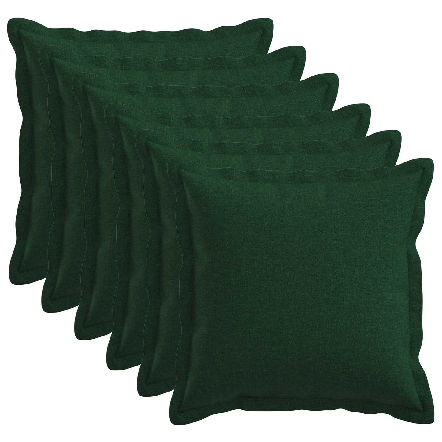 vidaXL Cushion with Pillow HOUTEN 6 pcs Dark Green Faux Linen