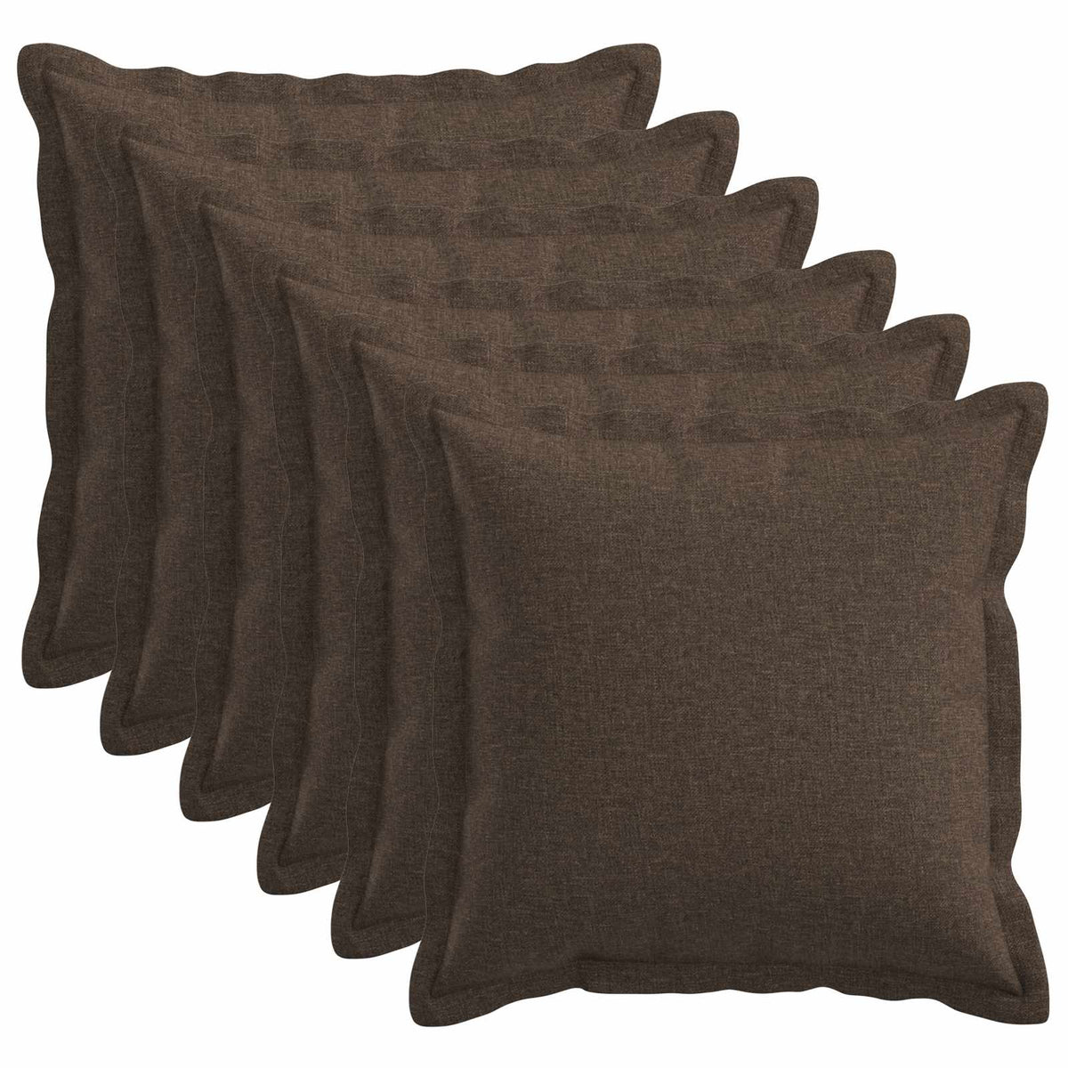 vidaXL Cushion with Pillow HOUTEN 6 pcs Taupe Faux Linen