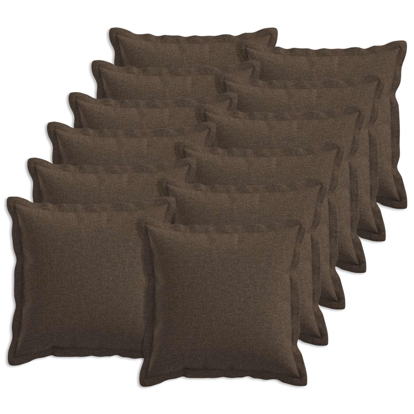 vidaXL Cushion with Pillow HOUTEN 12 pcs Taupe Faux Linen