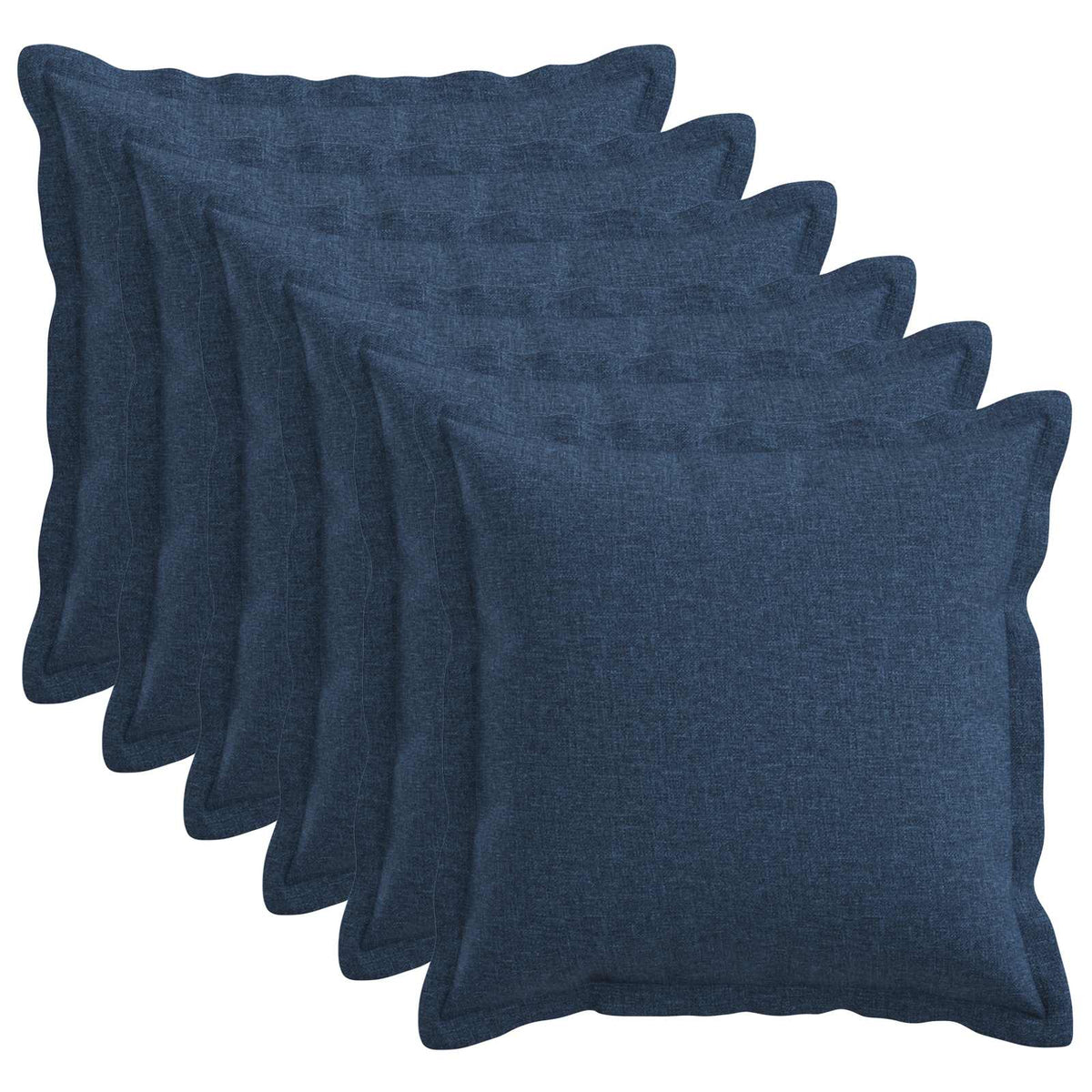 vidaXL Cushion with Pillow HOUTEN 6 pcs Blue Faux Linen