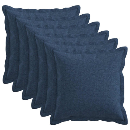 vidaXL Cushion with Pillow HOUTEN 6 pcs Blue Faux Linen
