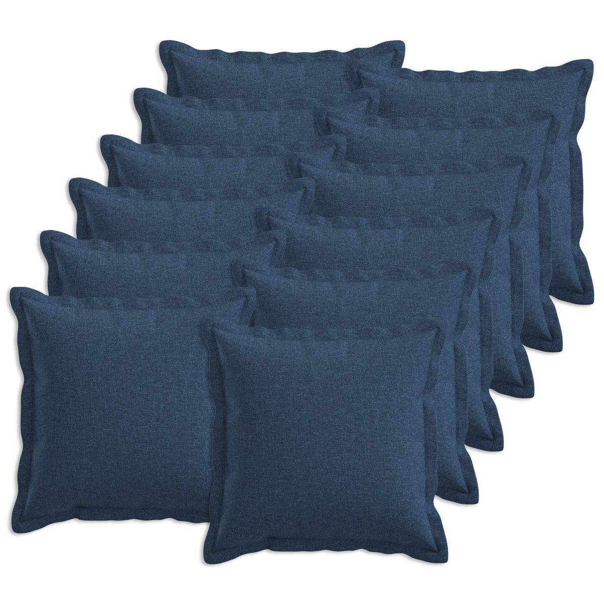 vidaXL Cushion with Pillow HOUTEN 12 pcs Blue Faux Linen