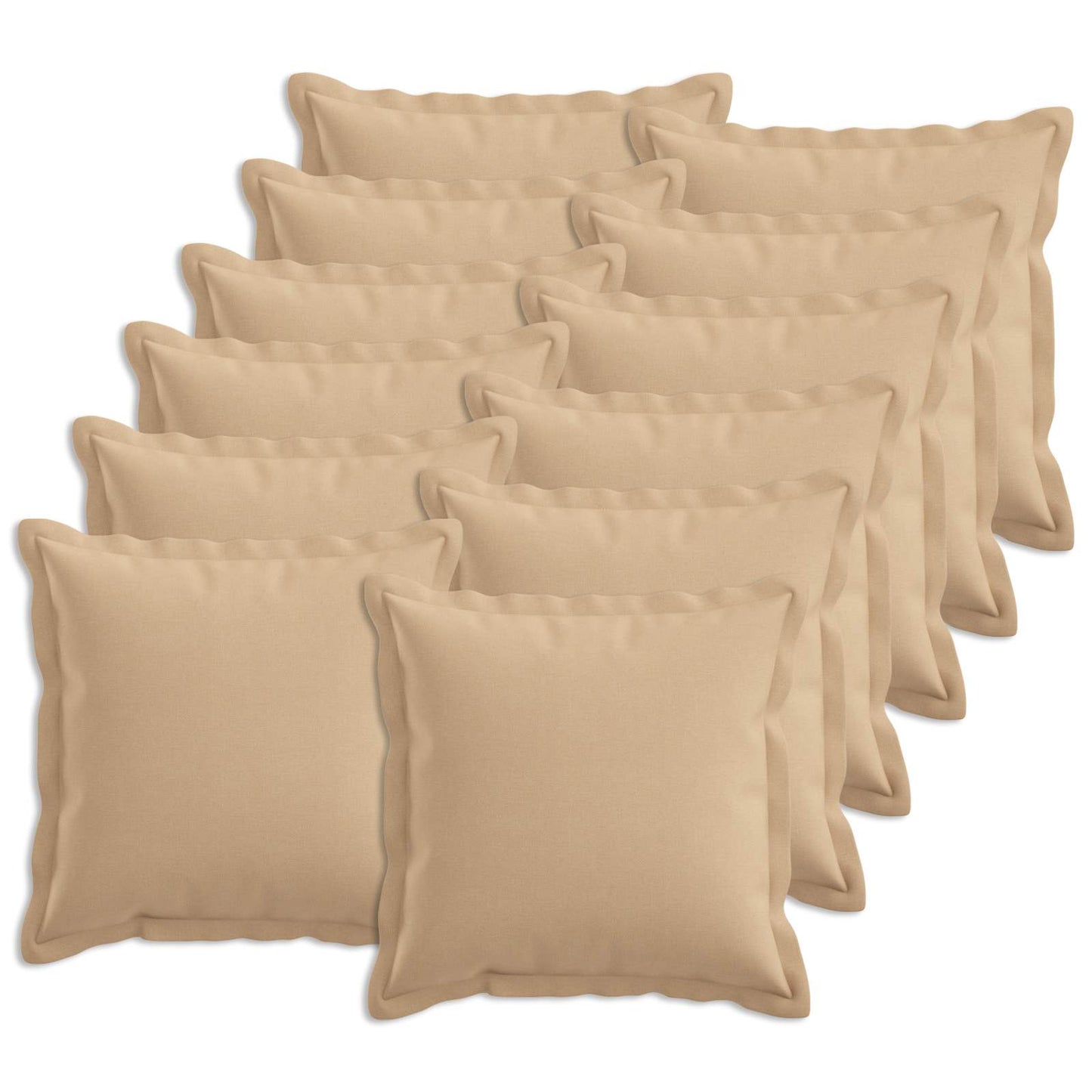 vidaXL Cushion with Pillow HOUTEN 12 pcs Cream Faux Linen