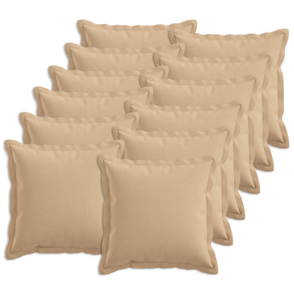 vidaXL Cushion with Pillow HOUTEN 12 pcs Cream Faux Linen