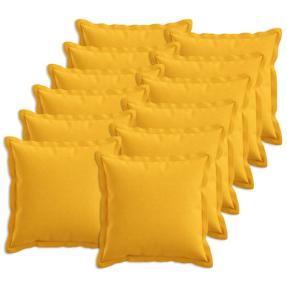 vidaXL Cushion with Pillow HOUTEN 12 pcs Light Yellow Faux Linen