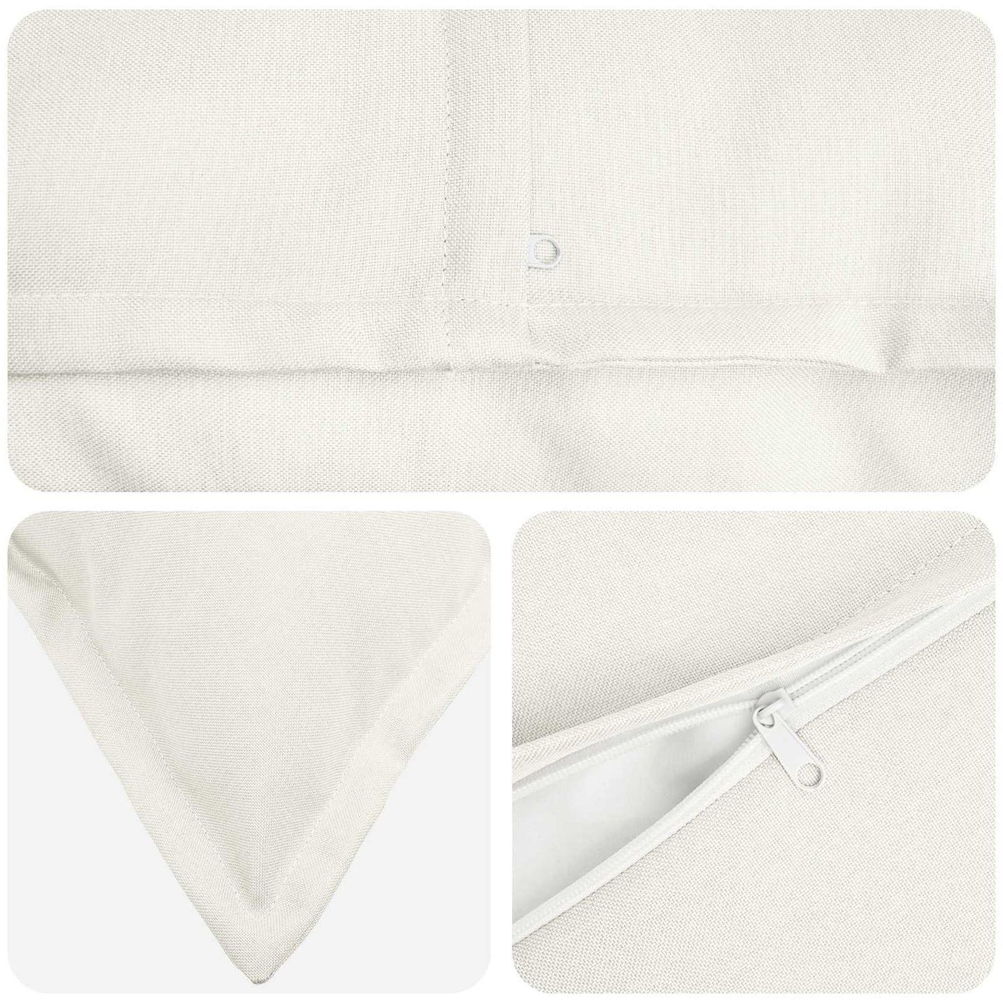 vidaXL Cushion with Pillow HOUTEN 2 pcs White Faux Linen