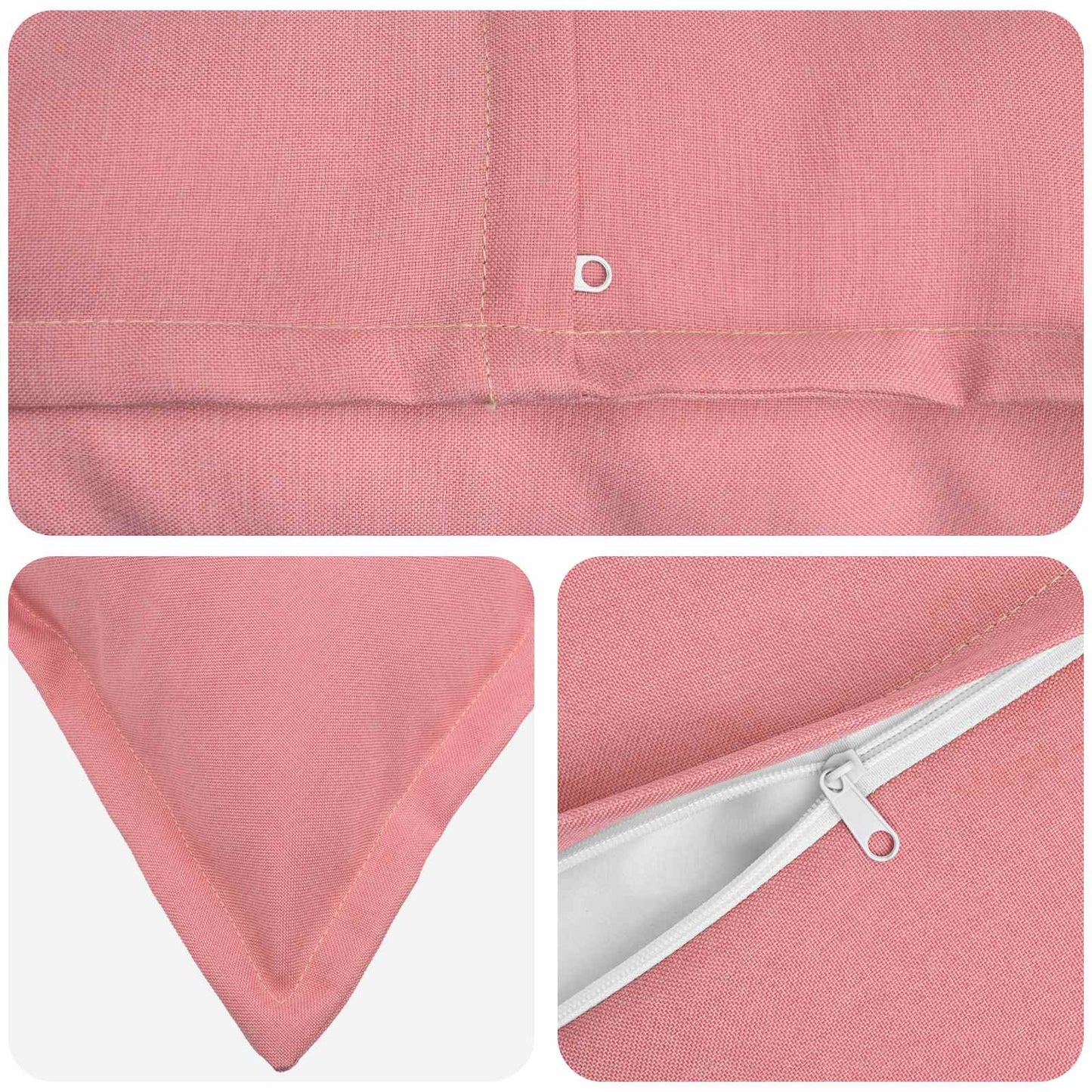 vidaXL Cushion with Pillow HOUTEN 12 pcs Pink Faux Linen