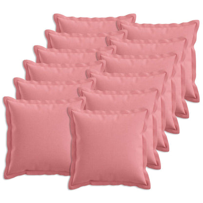 vidaXL Cushion with Pillow HOUTEN 12 pcs Pink Faux Linen