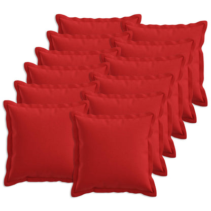 vidaXL Cushion with Pillow HOUTEN 12 pcs Red Faux Linen