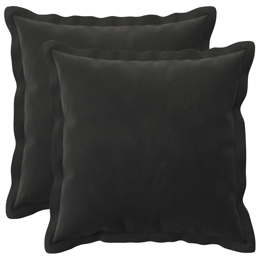 vidaXL Cushion with Pillow HOUTEN 2 pcs Black Velvet