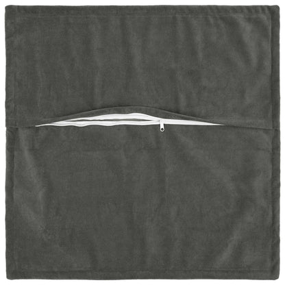 vidaXL Cushion with Pillow HOUTEN 12 pcs Anthracite Microfiber Fleece