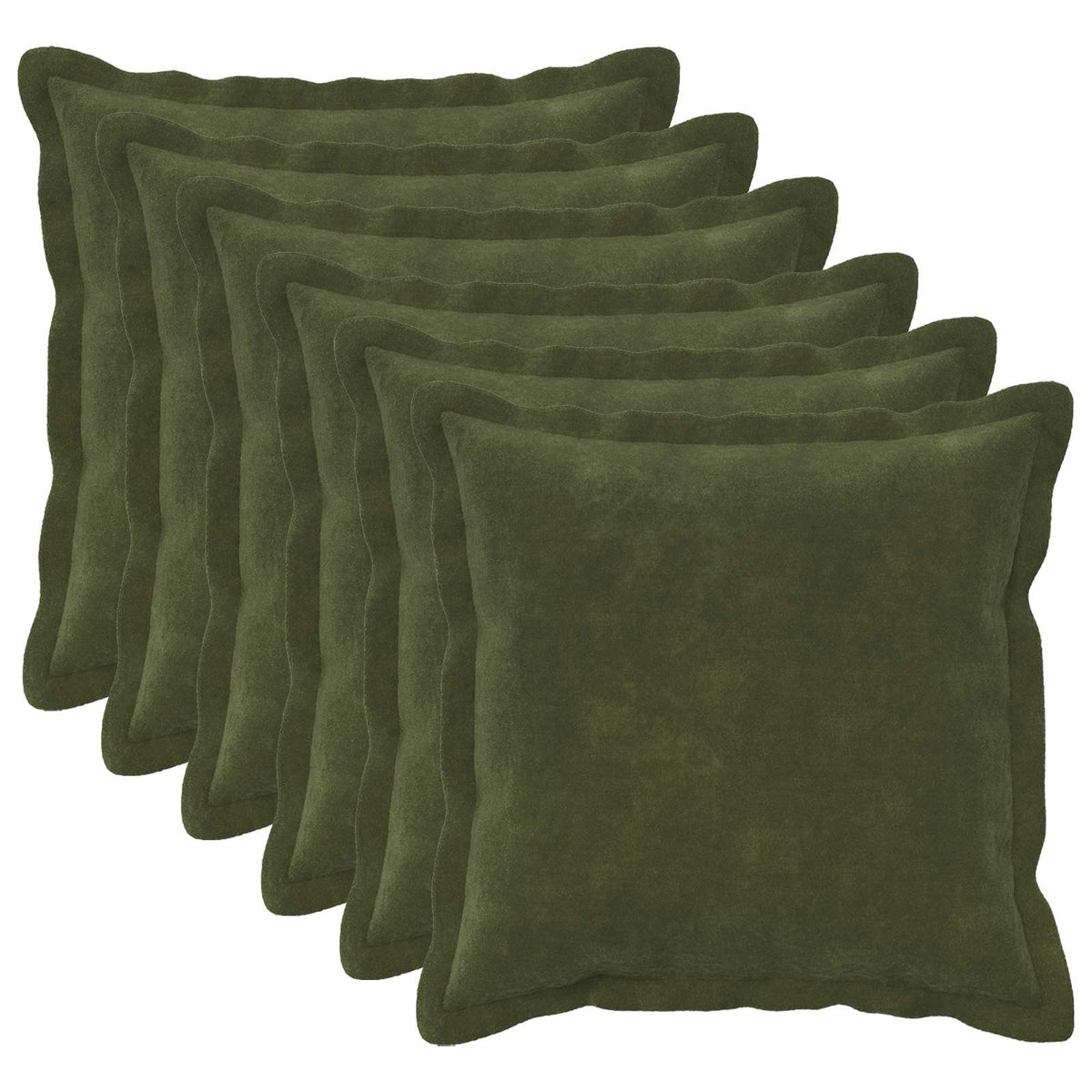 vidaXL Cushion with Pillow HOUTEN 6 pcs Green Microfiber Fleece