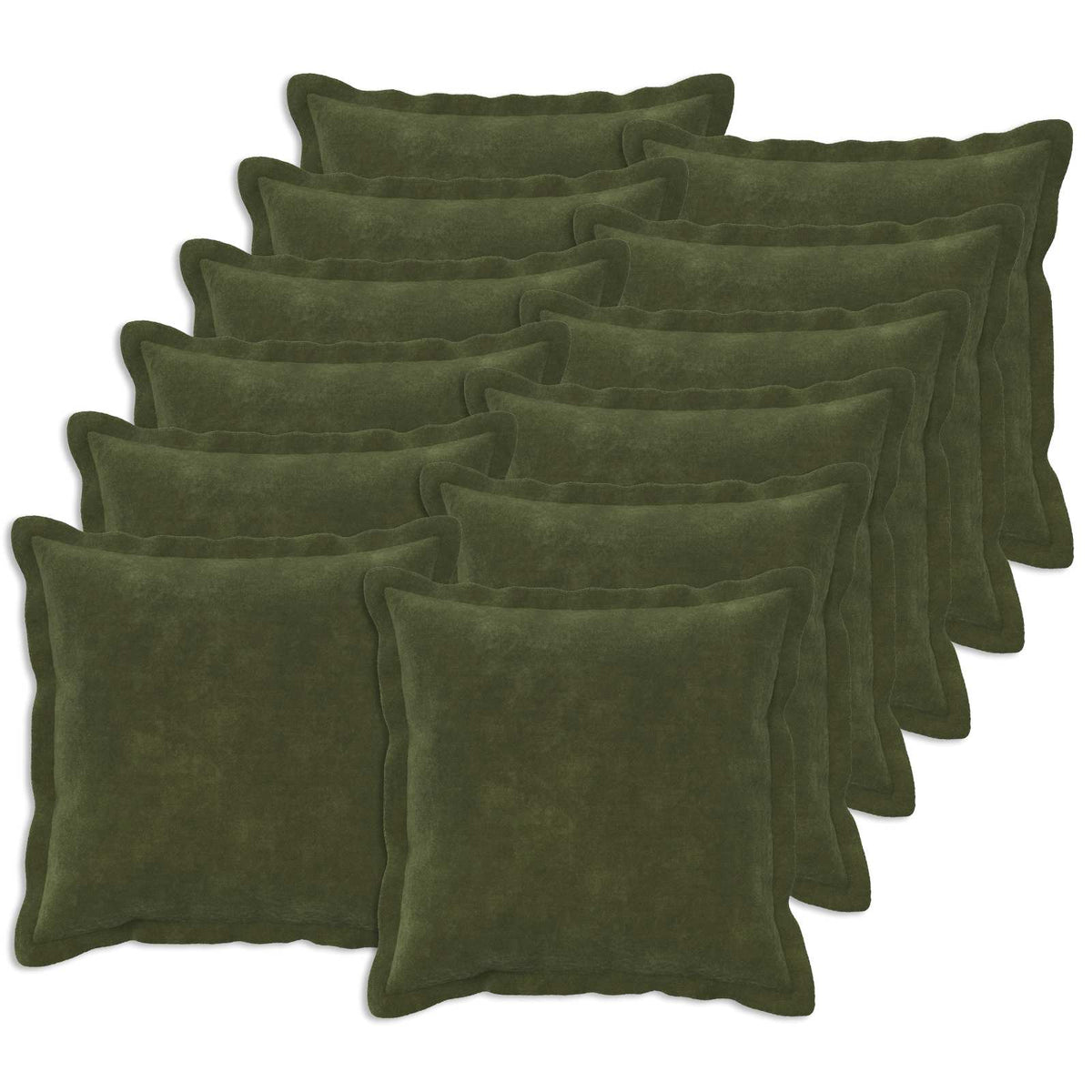 vidaXL Cushion with Pillow HOUTEN 12 pcs Green Microfiber Fleece