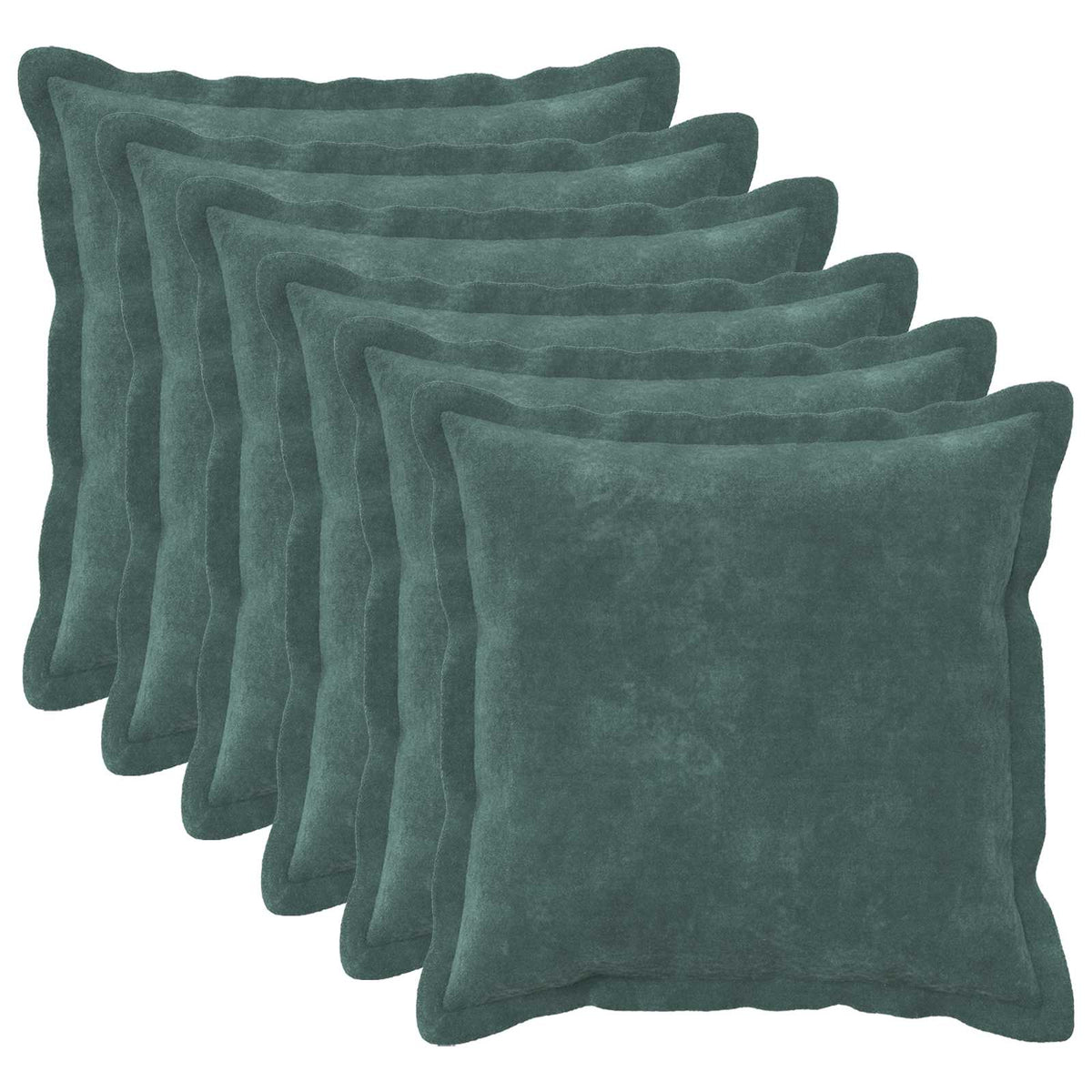 vidaXL Cushion with Pillow HOUTEN 6 pcs Sea Blue Microfiber Fleece