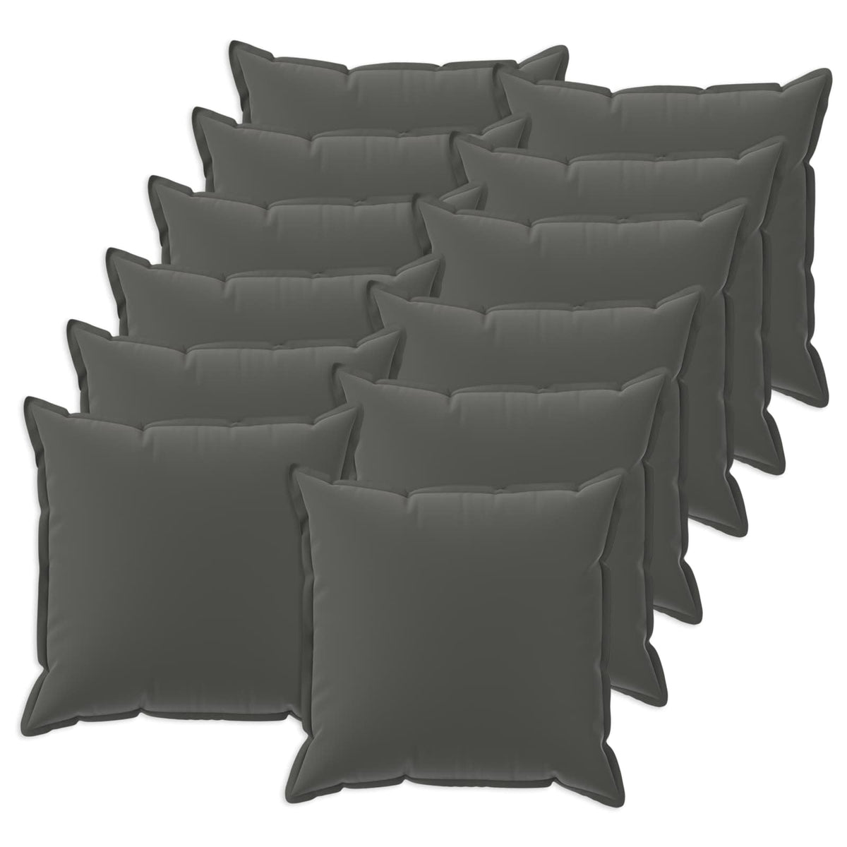 vidaXL Cushion with Pillow HOUTEN 12 pcs Anthracite Polyester