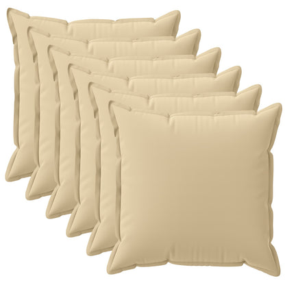 vidaXL Cushion with Pillow HOUTEN 6 pcs Beige Polyester