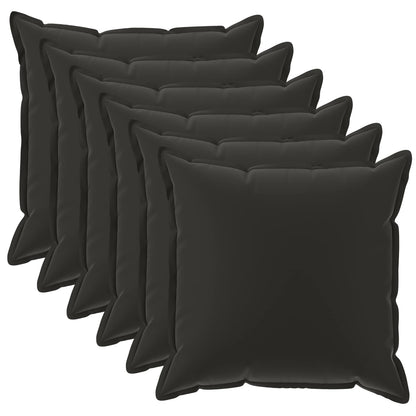vidaXL Cushion with Pillow HOUTEN 6 pcs Black Polyester