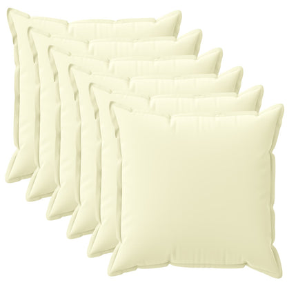 vidaXL Cushion with Pillow HOUTEN 6 pcs Cream Polyester