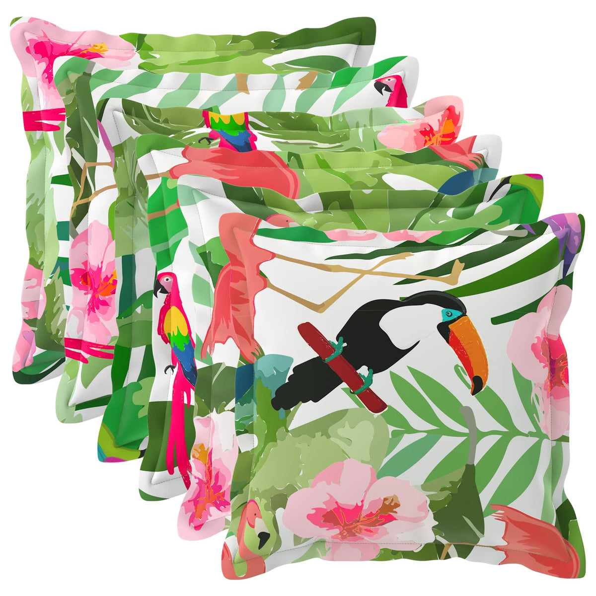 vidaXL Cushion with Pillow HOUTEN 6 pcs Multicolour Polyester