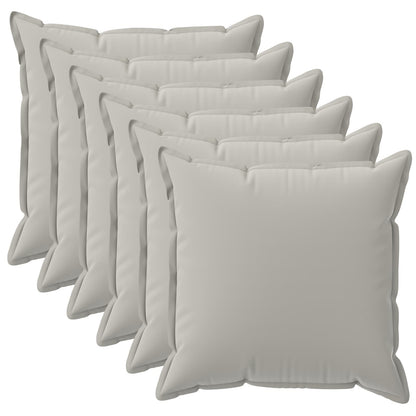 vidaXL Cushion with Pillow HOUTEN 6 pcs Grey Polyester