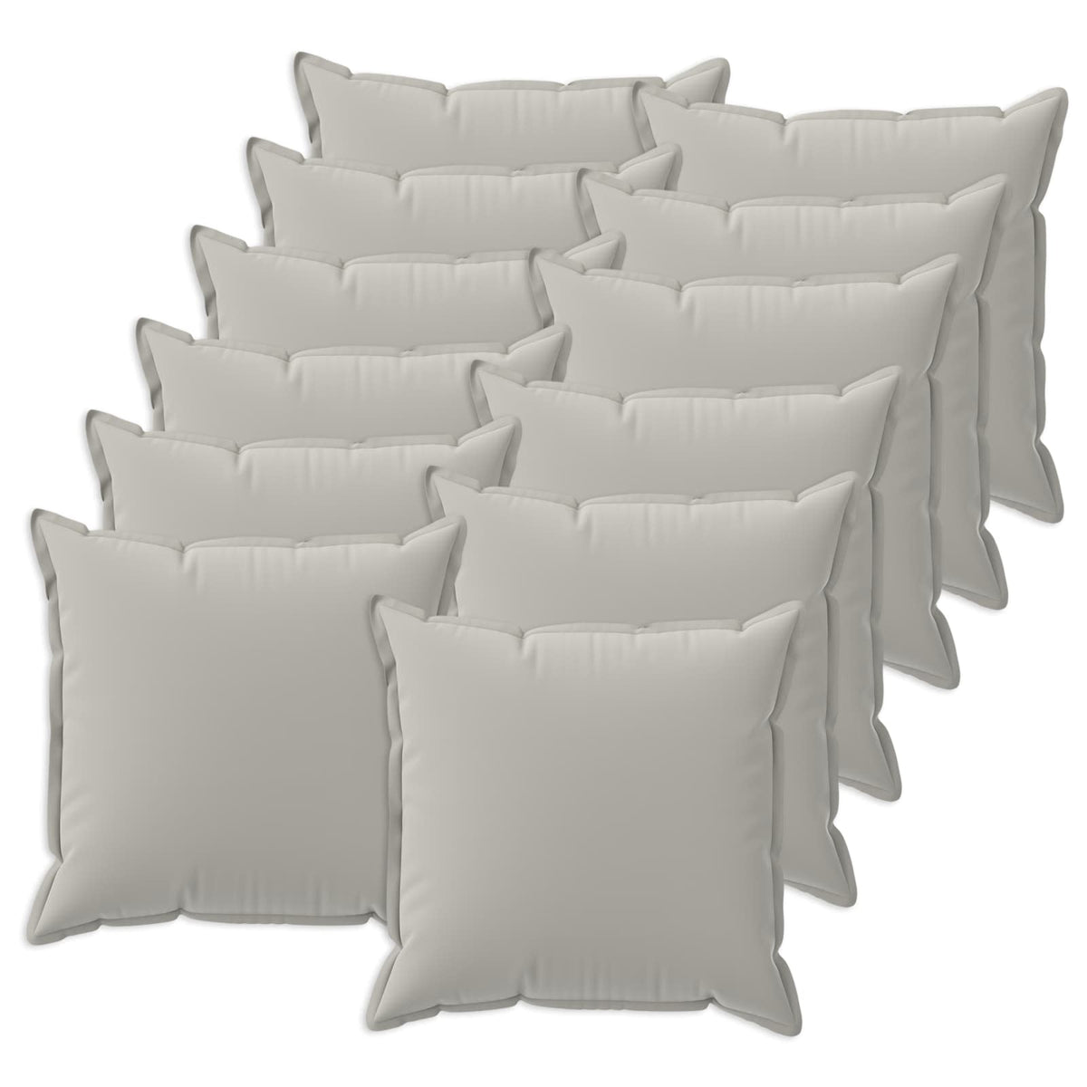 vidaXL Cushion with Pillow HOUTEN 12 pcs Grey Polyester