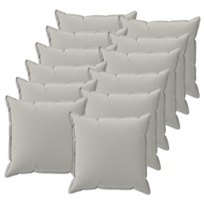 vidaXL Cushion with Pillow HOUTEN 12 pcs Grey Polyester