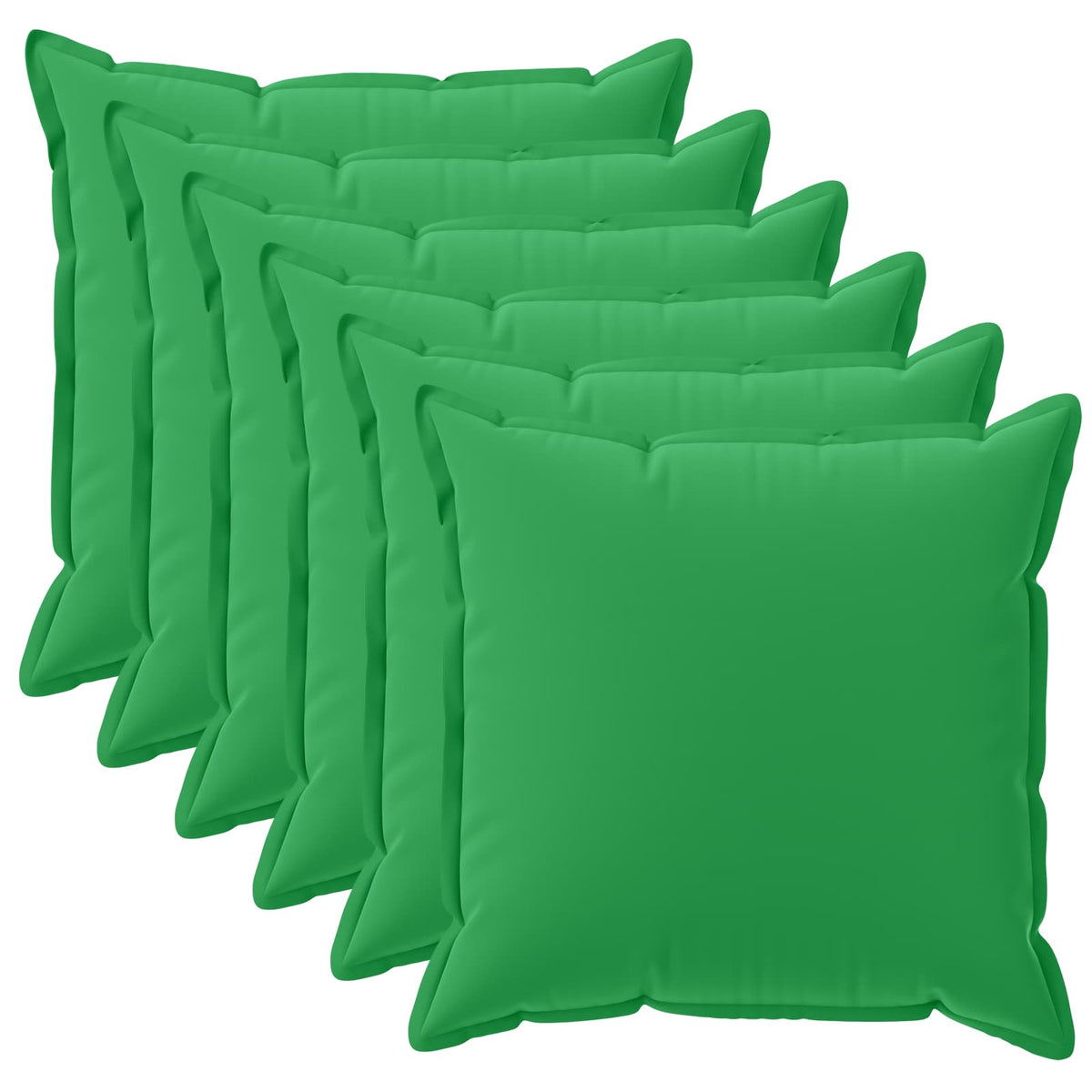 vidaXL Cushion with Pillow HOUTEN 6 pcs Green Polyester