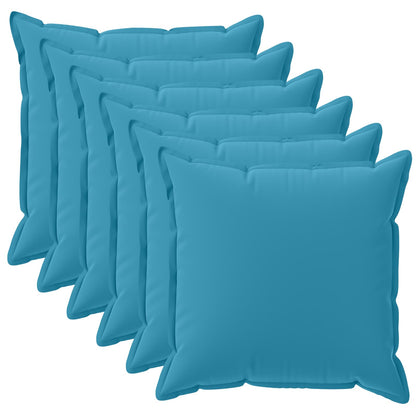 vidaXL Cushion with Pillow HOUTEN 6 pcs Light Blue Polyester