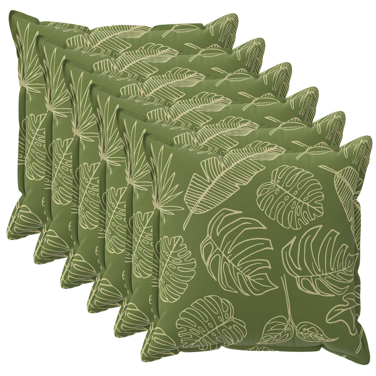 vidaXL Cushion Leaf with Pillow HOUTEN 6 pcs Leaf Design Polyester