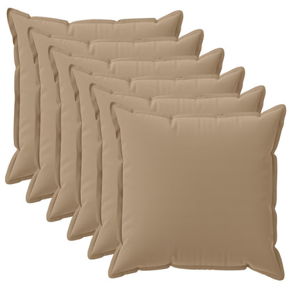 vidaXL Cushion with Pillow HOUTEN 6 pcs Taupe Polyester