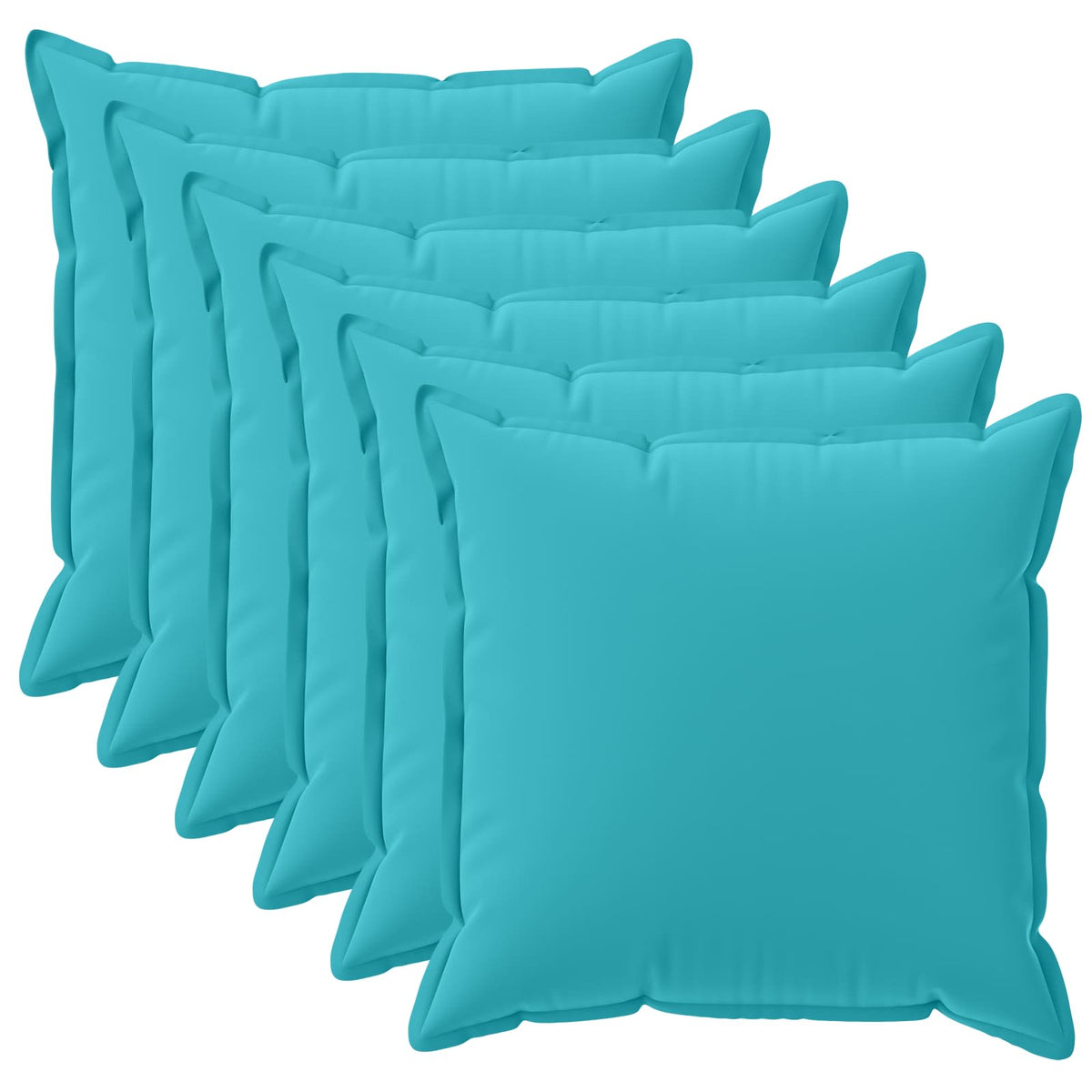 vidaXL Cushion with Pillow HOUTEN 6 pcs Turquoise Polyester