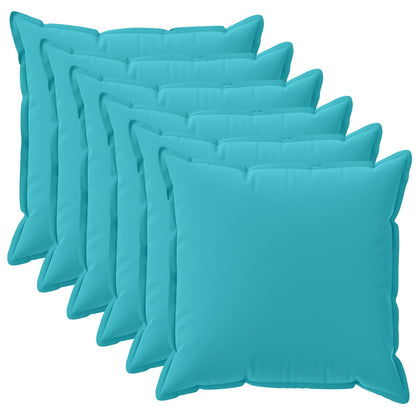 vidaXL Cushion with Pillow HOUTEN 6 pcs Turquoise Polyester