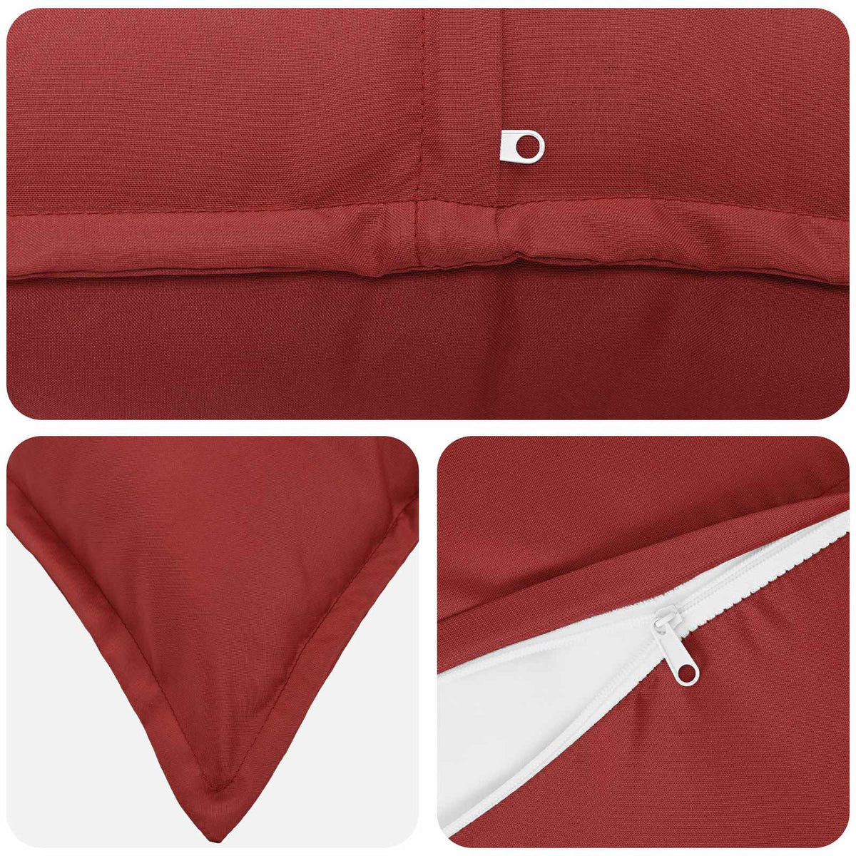 vidaXL Cushion with Pillow HOUTEN 6 pcs Wine Red Polyester