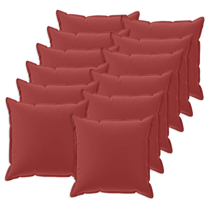vidaXL Cushion with Pillow HOUTEN 12 pcs Wine Red Polyester