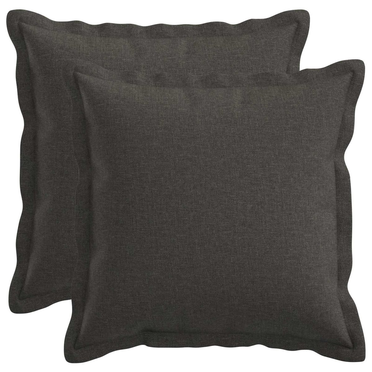 vidaXL Cushion with Pillow HOUTEN 2 pcs Dark Grey Faux Linen
