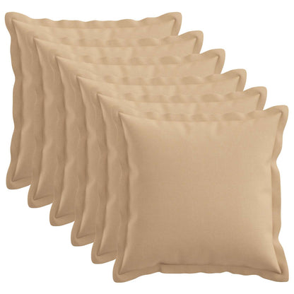 vidaXL Cushion with Pillow HOUTEN 6 pcs Cream Faux Linen
