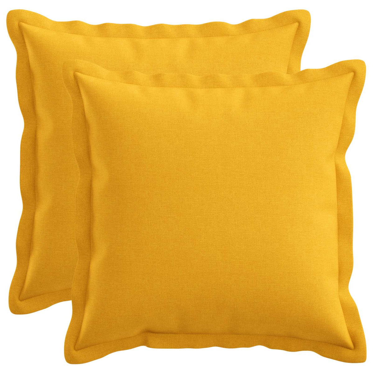vidaXL Cushion with Pillow HOUTEN 2 pcs Light Yellow Faux Linen